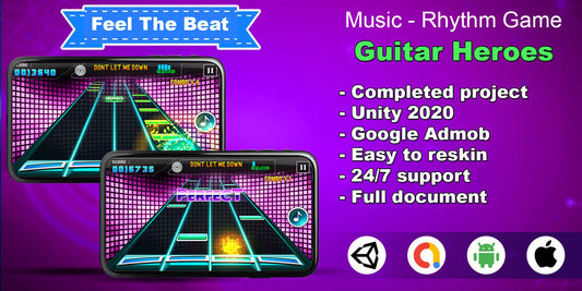 Guitar Star - Music - Rhythm Games - Unity